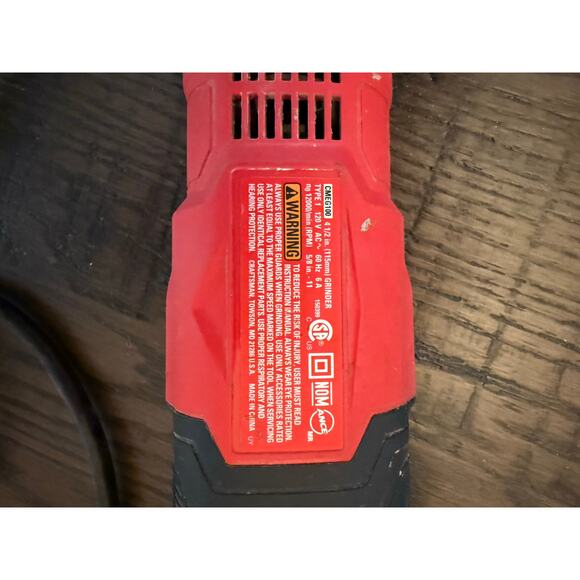 Craftsman CMEG100 4½” Corded Angle Grinder - tested and working - Picture 6 of 10